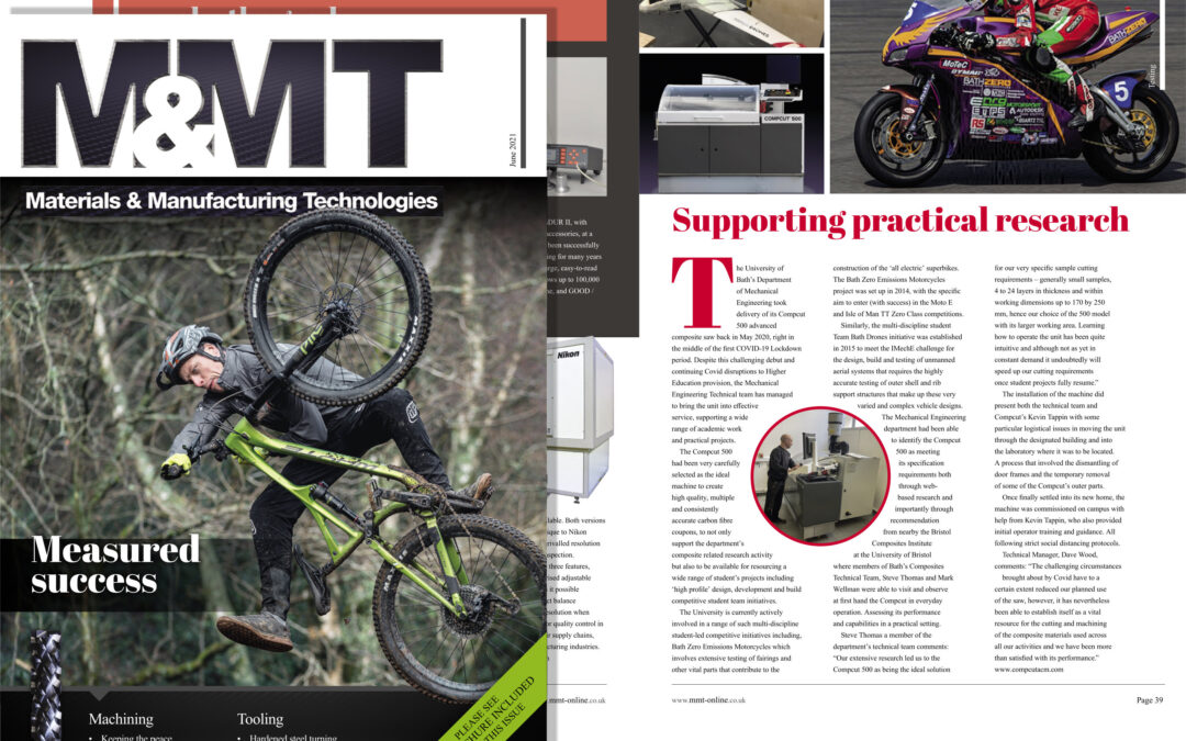 Read the latest Compcut related article in Materials & Manufacturing Technologies magazine – Supporting Practical Research